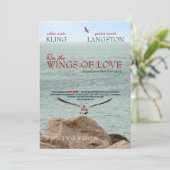 Auf den Flügeln der Liebe - Hochzeits-Einladung Einladung (Stehend Vorderseite)