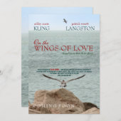 Auf den Flügeln der Liebe - Hochzeits-Einladung Einladung (Vorne/Hinten)