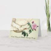 Auf den Flügeln einer Taube, blasser Weise grün, v Dankeskarte (Rückseite)