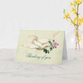 Auf den Flügeln einer Taube, denkend an Sie, Karte (Gelbe Blume)