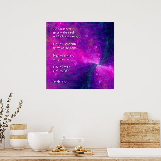 Auf den Flügeln von Eagles Scripture Wall Art Post Poster (Küche)