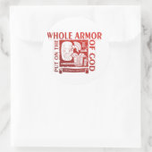 AUF DEN GESAMTEN ARMOR GOTTES AUFSTELLEN RUNDER AUFKLEBER (Tasche)