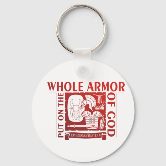 AUF DEN GESAMTEN ARMOR GOTTES AUFSTELLEN SCHLÜSSELANHÄNGER (Vorderseite)