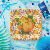Auf den Herbst hereinfälligende Papierplatten Pappteller (Party)