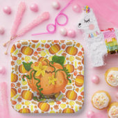 Auf den Herbst hereinfälligende Papierplatten Pappteller (Party)