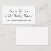 Auf den Hochzeitskarten der Loop Wedding Website b Begleitkarte (Vorne/Hinten)
