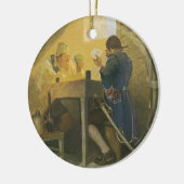 Auf den Karten in Cluny's Cage von NC Wyeth Keramikornament (Links)