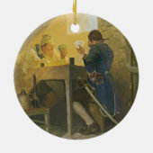 Auf den Karten in Cluny's Cage von NC Wyeth Keramikornament (Hinten)