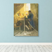 Auf den Karten in Cluny's Cage von NC Wyeth Leinwanddruck (Insitu (Holzboden))