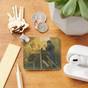 Auf den Karten in Cluny's Cage von NC Wyeth Schlüsselanhänger