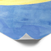 Auf den Mond auf der Rückseite Babynamensvorlage W Poster (Ecke)