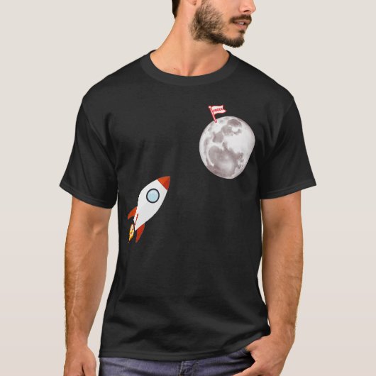 Auf den Mond-Diamond-Händen von Ape-Nation Stock T-Shirt (Vorderseite)