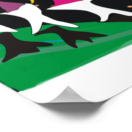 Auf den Mond schießen - Kunstposter Poster (Ecke)