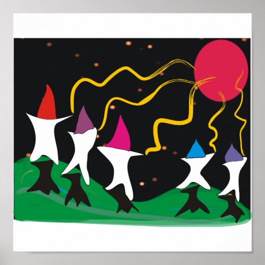 Auf den Mond schießen - Kunstposter Poster (Vorne)