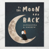 Auf den Mond und zurück die moderne Liebe Story St Weinetikett (Einzelnes Label)