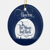 Auf den Mond und zurück Keramik Ornament (Links)