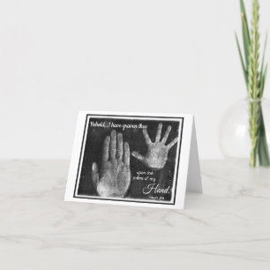 Auf den Palmen meiner Hand LDS Notecard Karte