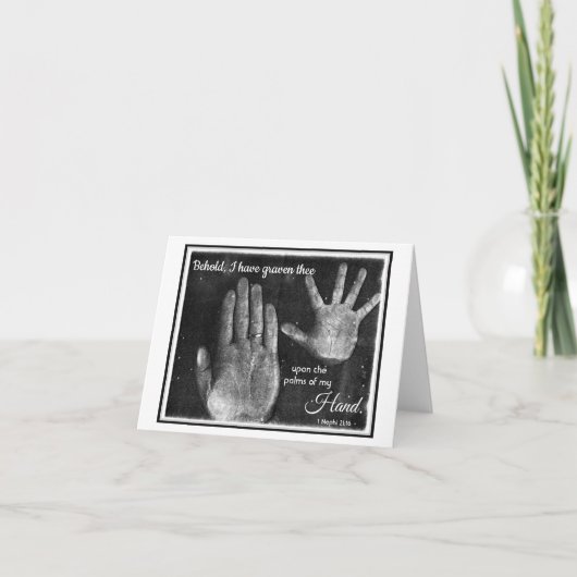 Auf den Palmen meiner Hand LDS Notecard Karte (Vorderseite)