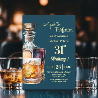 Auf den perfekten Mann zum 31. Whiskey-Geburtstag Einladung
