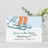 Auf den Pisten Einladung zum Skifahren (Stehend Vorderseite)