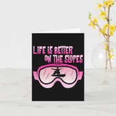 Auf den Pisten ist das Leben besser Snowboard Moun Karte (Gelbe Blume)