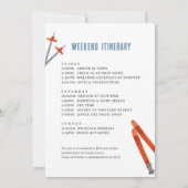 Auf den Pisten Schnee Ski Bachelorette Wochenende Einladung (Rückseite)