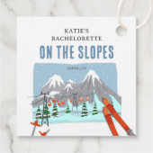 Auf den Pisten Schnee Ski Bachelorette Wochenende Geschenkanhänger (Rückseite)