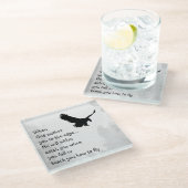 Auf den Rand gedrängt Fänge oder Lehren zum Fliege Glasuntersetzer (Schrägansicht)