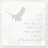 Auf den Rand gedrängt Fänge oder Lehren zum Fliege Glasuntersetzer (Rückseite)