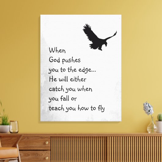 Auf den Rand gedrängt Fänge oder Lehren zum Fliege Leinwanddruck (Insitu (Wohnzimmer))