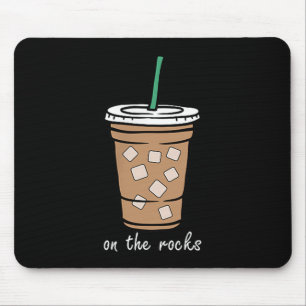 Auf den Retro-Rocks eisgekühlte Kaffee Sommer Trin Mousepad