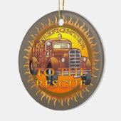 Auf den Rettungsfeuerwehrwagen Keramik Ornament (Links)