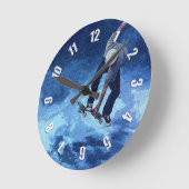 Auf den Skiern - Skateboarder rund um die Uhr (Winkel)