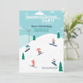 Auf den Skipisten Einladung (Stehend Vorderseite)