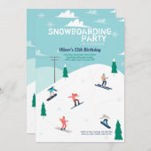 Auf den Skipisten Einladung (Vorne/Hinten)