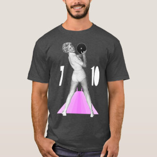 Auf den Spaß 710 Retro-Bowling trennen T-Shirt