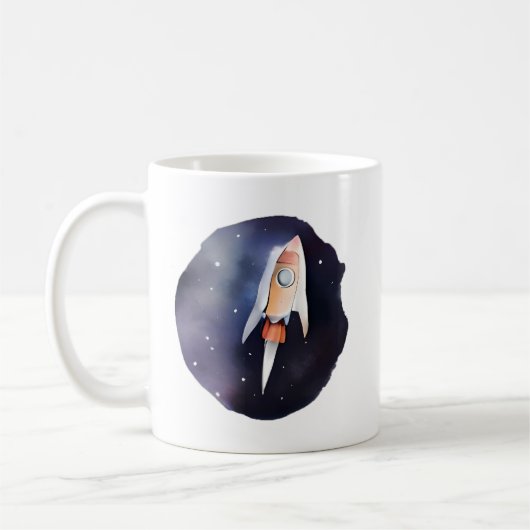 Auf den Spuren: Whimsical Space Journey Kaffeetasse (Links)