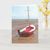 Auf den Strand gesetzt Karte (Gelbe Blume)