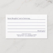 auf den Strand gesetzte Wellenkommentarkarte Visitenkarte (Rückseite)