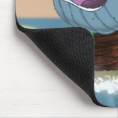 Auf den Strand gesetzter Wal Mousepad (Ecke)