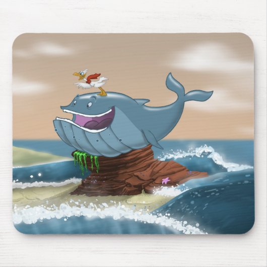 Auf den Strand gesetzter Wal Mousepad (Vorne)