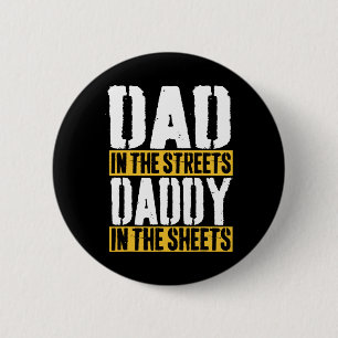 Auf den Straßen Papa in den Blättern Vater39 Tag Button