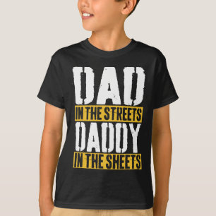 Auf den Straßen Papa in den Blättern Vater39 Tag T-Shirt