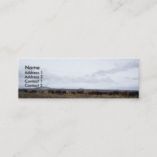 Auf den Strecken-Visitenkarten Mini Visitenkarte (Vorderseite)