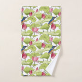 Auf den Teichfischern Lotus-Pflanze Badhandtuch Set (Handtuch)