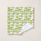 Auf den Teichfischern Lotus-Pflanze Badhandtuch Set (Waschlappen)