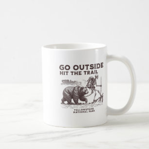 Auf den Trail wandern Yellowstone Nationalpark Wan Kaffeetasse