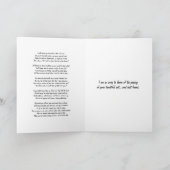 Auf den Verlust Ihrer Hauskatze mit Gedicht. Karte (Innenseite)