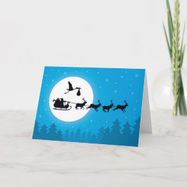 Auf den Weihnachtskarten der Stadt Schwangerschaft Feiertagskarte