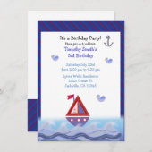 Auf den Wellen wegsegeln Einladung (Vorne/Hinten)